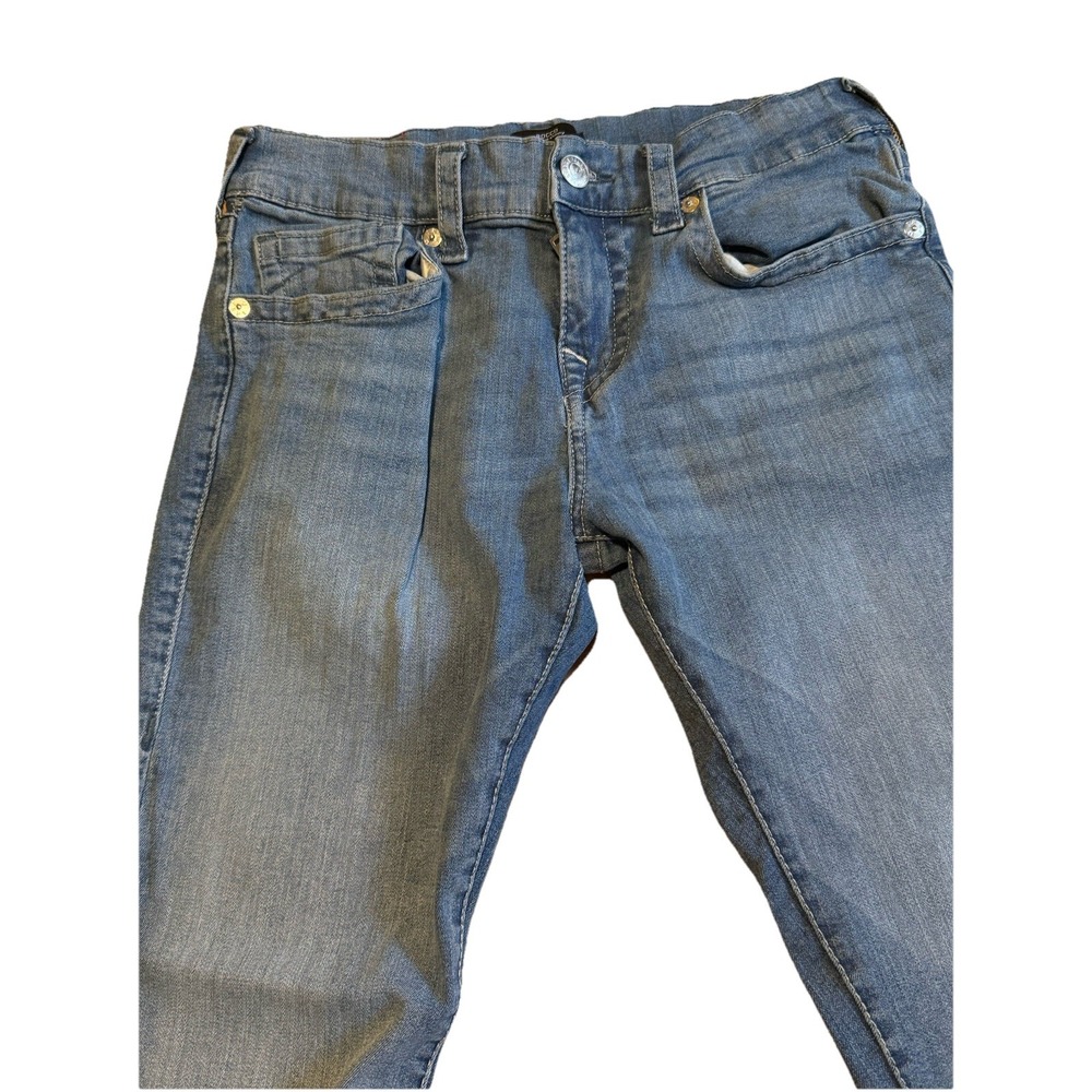 True Religion Rocco Men's Denim Jeans Size 36x32 Relaxed Skinny Blue Medium Wash